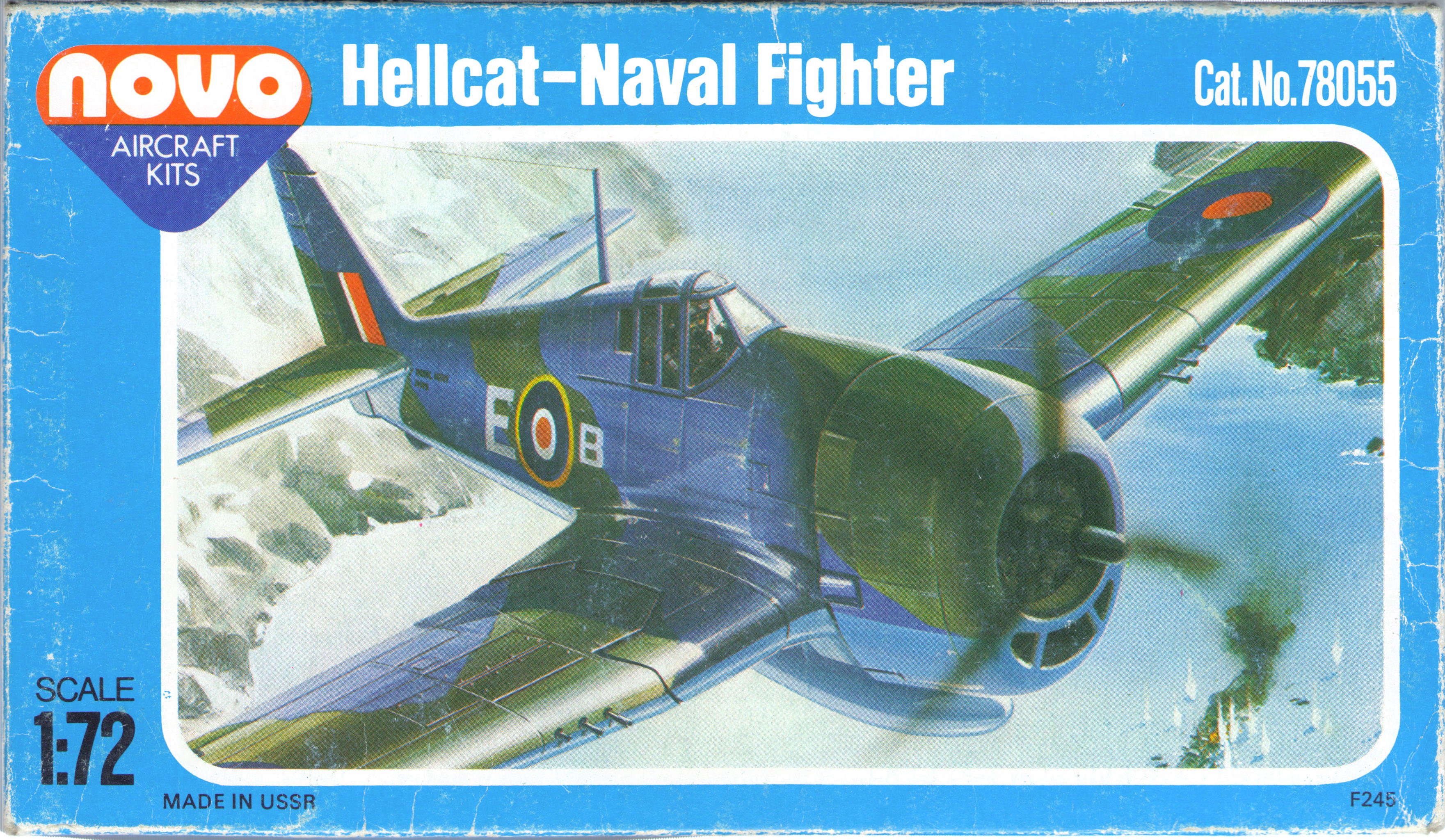Верх коробки NOVO Toys Ltd F245 Hellcat F.M.1 (британские продажи)